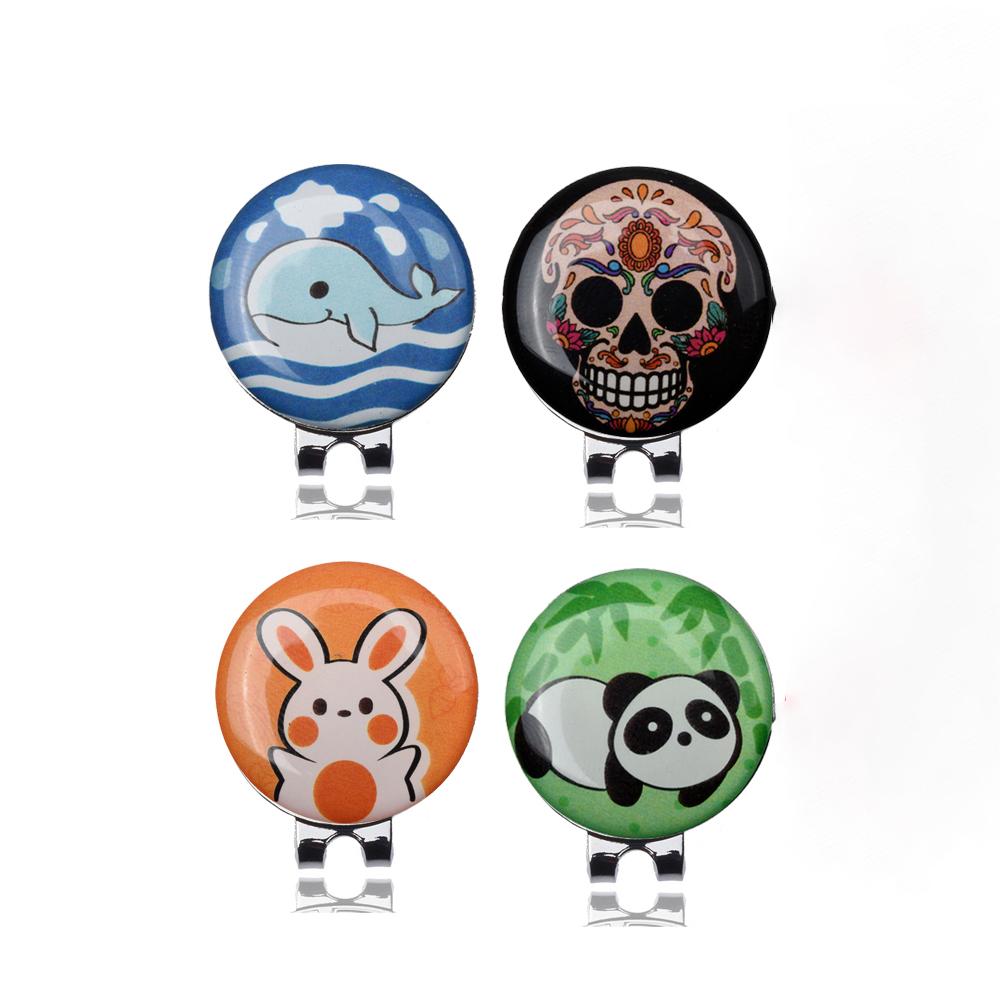 4PCS Golf Ball Markers Hat Clips Set Unique Cartoon Design for GolfersGolf Accessories