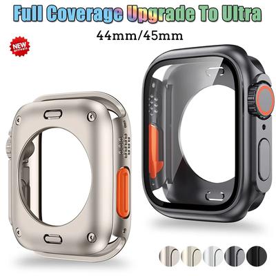 Zmień na Etui Ultra 360 Full Protector dla Apple Watch 45mm 44mm Zabezpieczenie Ekranu ze Szkła Hartowanego dla IWatch Seria 10 8 7 6 SE 5
