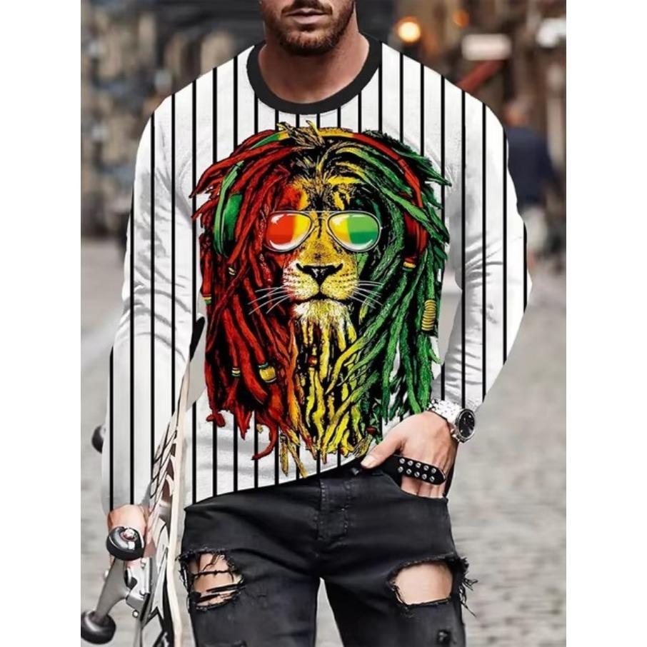 women o neck long sleeve 3d print t shirt