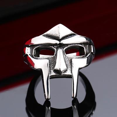 Mada Vintažinis Klasikinis MF Doom Kaukės Žiedas Panko Hip Hopas Nerūdijančio Plieno Vyriški Moteriški Žiedai Personalizuotas Amuletas Papuošalai