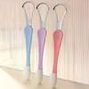 Tongue Scraper Cleaner For Adult Kid,2 In 1 Silicone Tongue Brush And Stainless Steel Tongue Scrapers For Fresh Breath Dental