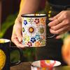 Ceramic Cup Vintage Handmade Flower Coffee Mug Home Office Afternoon Tea Breakfast Milk Mug Ceramic Tea Mug Birthday Gift 2025