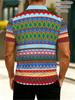 Men's Outdoor Polo Shirt, Mixed Color, Multiple Specifications Available, Polyester Material, 2D Printed Design with Vibrant Striped & Embroidered