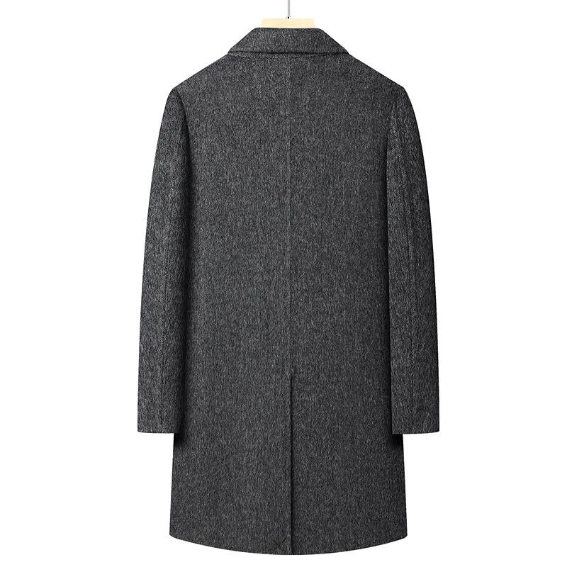Autumn and Winter Men's Double-sided Woolen Coat Medium and Long Double-breasted Camel Wool Woolen Coat Men's Coat