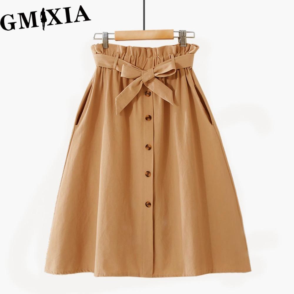 

GMXIA Женская Модная Повседневная Летняя Весенняя Юбка для Отдыха one size хаки