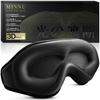 MINNU Eye Mask Sleep 99.99 Light Blocking 3D Shape Comfortable Goods Silk-like Texture Breathable Lightweight Soft No Pressure Cover Ideal Travel Naps
