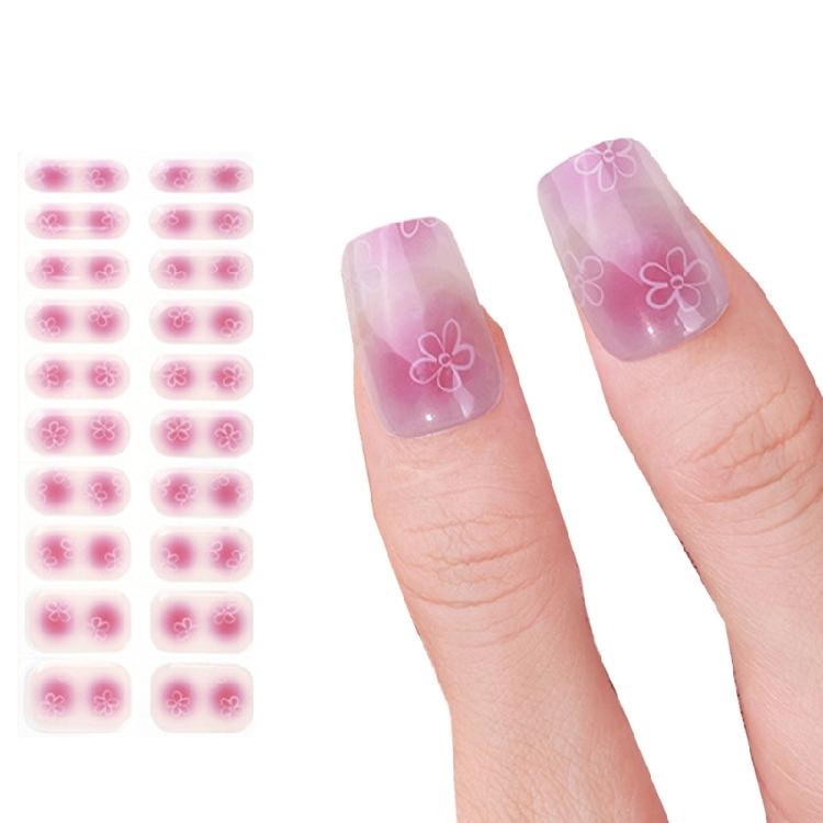 Nails Polish Stickers Semi Cured Gels Nail Strips Light Required Gels Wraps