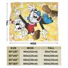 Cuphead Cartoon Blanket  Super Soft Print Plush Bedding Throws For Home Decor Travel Office Flannel Bedspread Bed Cover