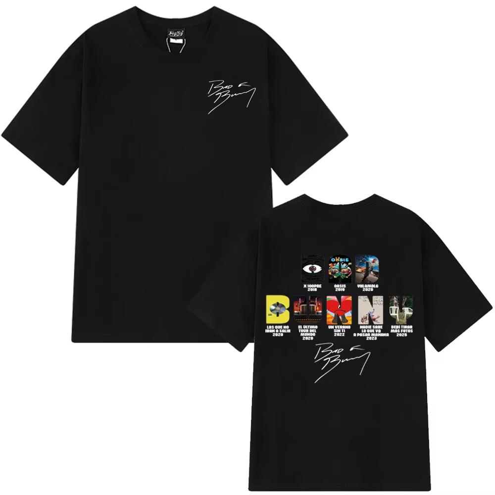 

Rapper Bad Bunny Music Album Cover Print Vintage T Shirts Men Women Fashion Hip Hop Street T-shirt Summer Comfort Cotton T-sh... 5XL різнокольоровий
