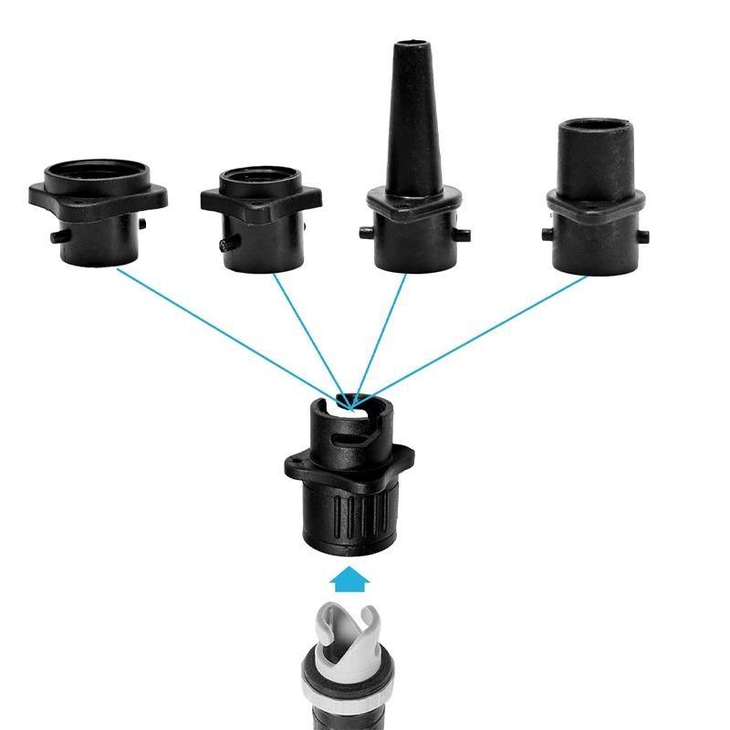 Air Valve Adaptor Kit High Compatibility Leak Free Pump Connector for SUP Board Kayak Paddle Boat Water Recreation