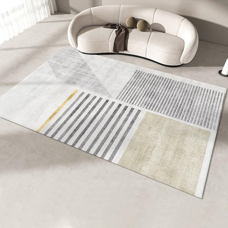 Modern Minimalist Geometric Pattern Floor Mat Checkerboard Pattern Living Room Coffee Table Mat Bedroom Bedside