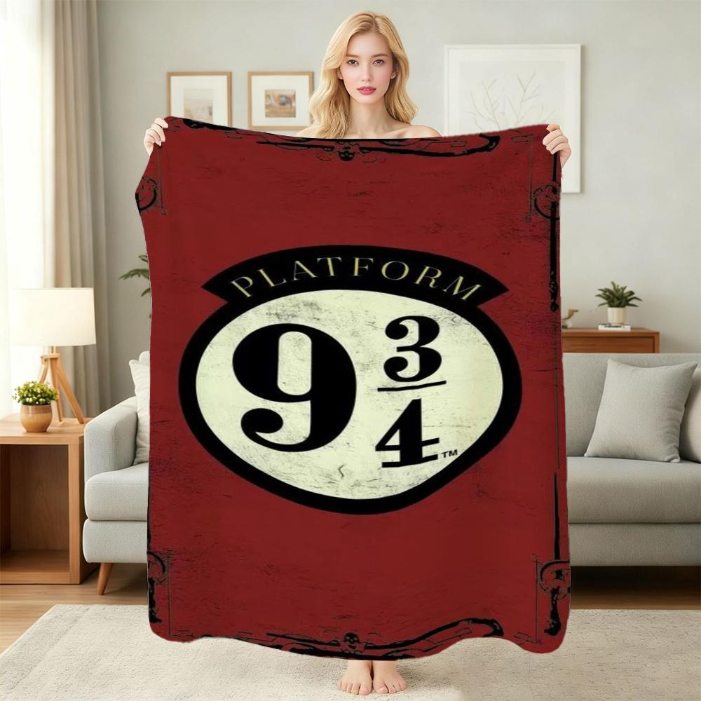 Harry Potter Magical Adventures Flannel Printed Blanket Thick Warm Throw Blanket For Living Room Gaming Room Home Party Decor Holiday Gift