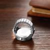 Ring Watch Women's Simple Stylish Square Stainless Steel Finger Ring Free Size Quartz Fashion Accessory - Birthday Christmas Valentine's Day Gift