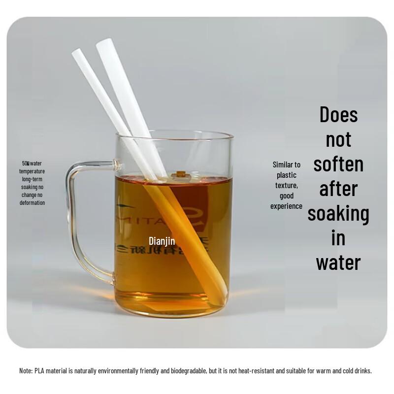 Biodegradable Individually Wrapped PLA Straws for Hot Drinks