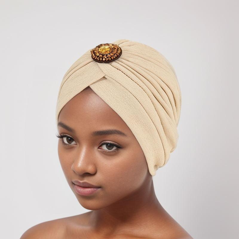 Modische Retro-Accessoires Bambus Leinen Turban Hut Baotou Hut Moslemhut Haar Hut