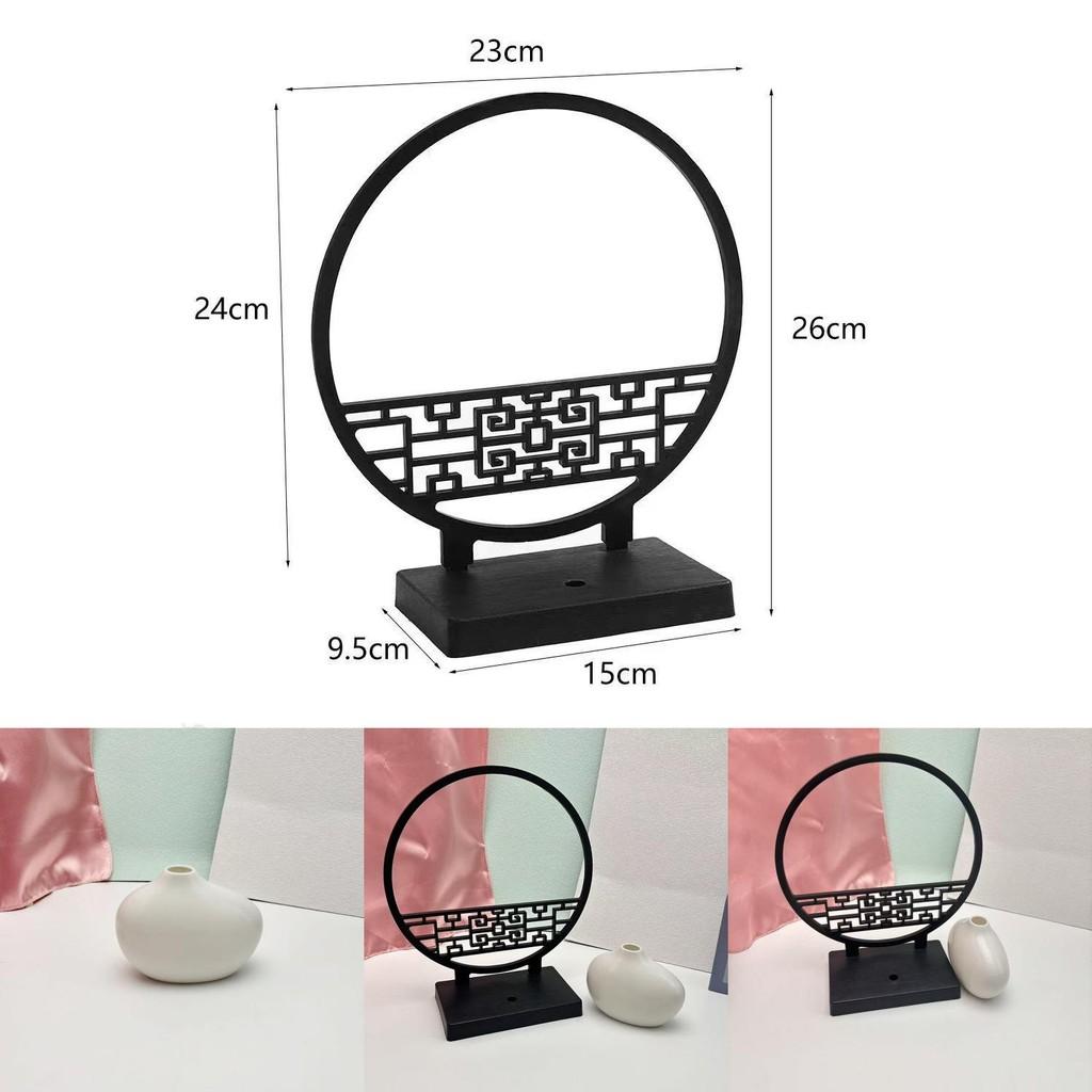 Chinese Style Screen And Plastic Flower Vase For Nordic Interior Decoration
