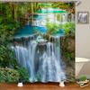 Natuur Bos Douchegordijn Waterdicht Badkamer Scherm Bomen Landschap Gordijnen Polyester Stof Huisdecoratie Badkamer Gordijnen