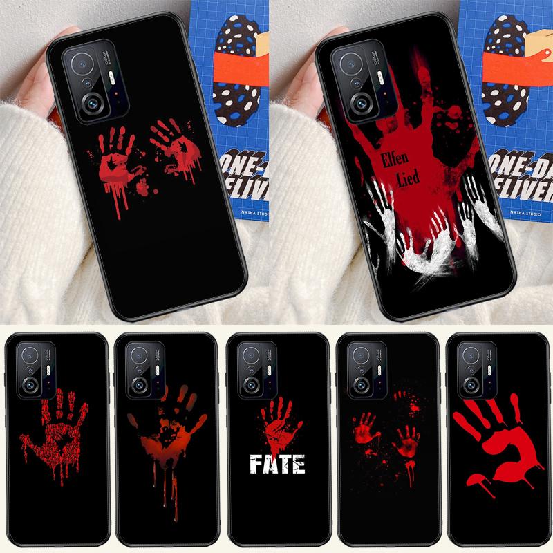 Bloody Hand Cover For Xiaomi 13 14 Ultra 11T 12T 13T 14T Pro POCO X7 Pro X3 X5 F3 F5 F6 M6 X6 Pro Case