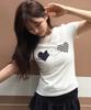 Loginaenloji Heart Patch Cotton T-Shirt White (New)