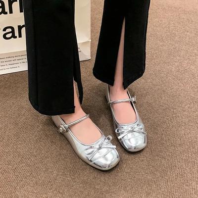 Scarpe da Donna 2025 Mary Janes Ballerine da Donna Ballerine Quotidiane da Vestito Donna Fibbia a Fiocco Cinturino Basso Fondo Morbido Scarpe da Esterno Donna