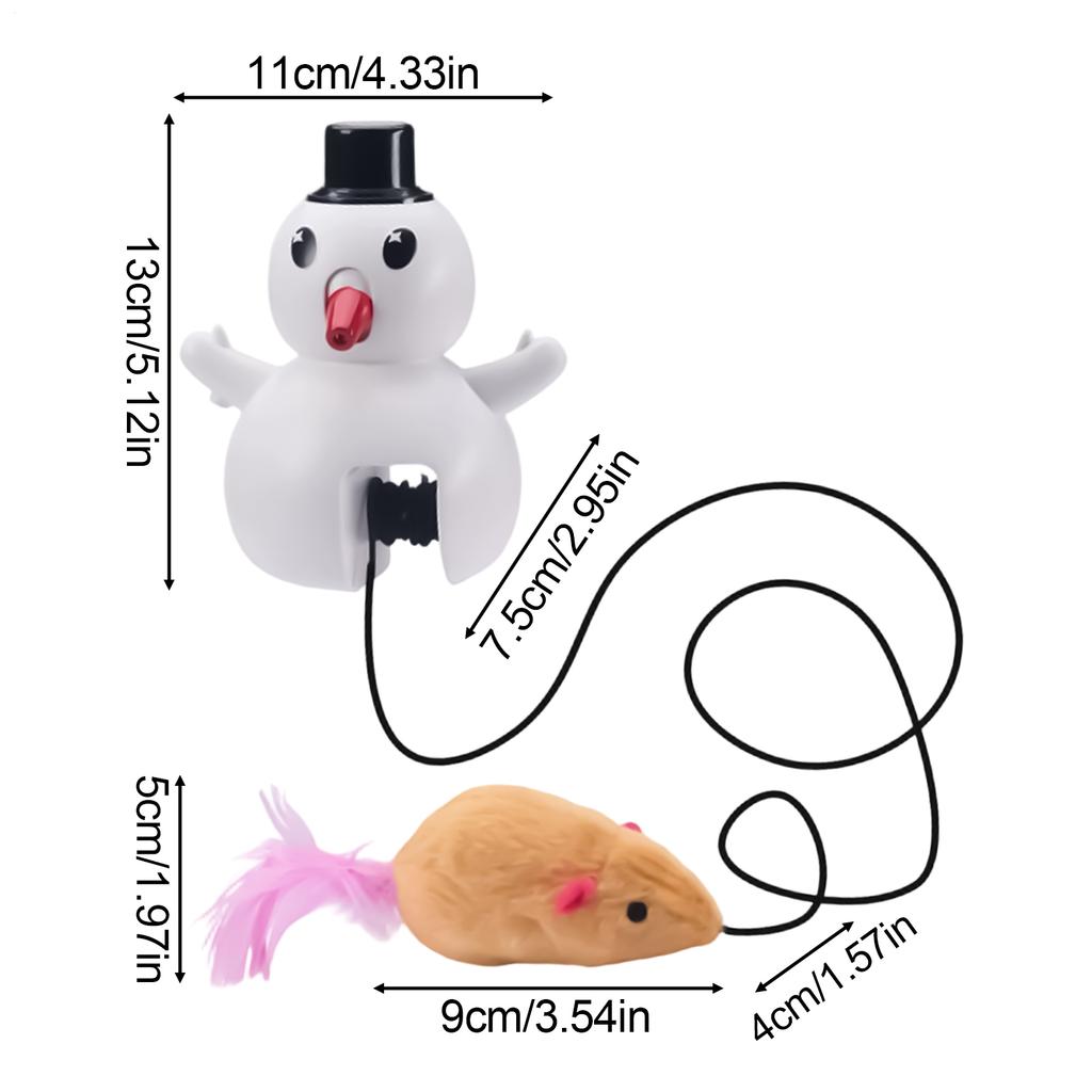 Moving Cat Toy Electric Smart Enrichment Funny Teaser Wand Boredom Cat Toy for Kitten for Stimulating Play Exercise Small Large