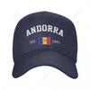 Unisex Baseball Cap Andorra EST Independence Day Wild Sun Shade Peaked Adjustable Outdoor Caps for Unisex Women