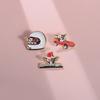 Creative Unique Cartoon Style Big Eared Monkey Pianist And Astronaut Brooch For Fun Lovers