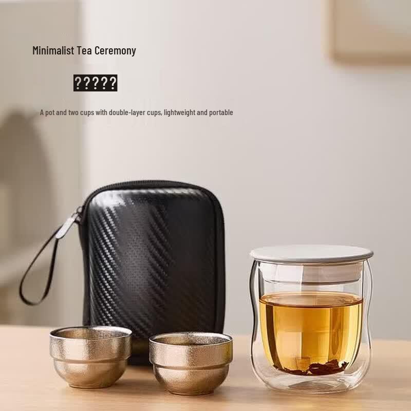 Portable Double-Layer Glass Tea Infuser