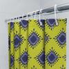 Bright Yellow Blue Waterproof Shower Curtain Modern Sunburst Print Decorative Bath Accessories 180X243Cm (71 X 96)
