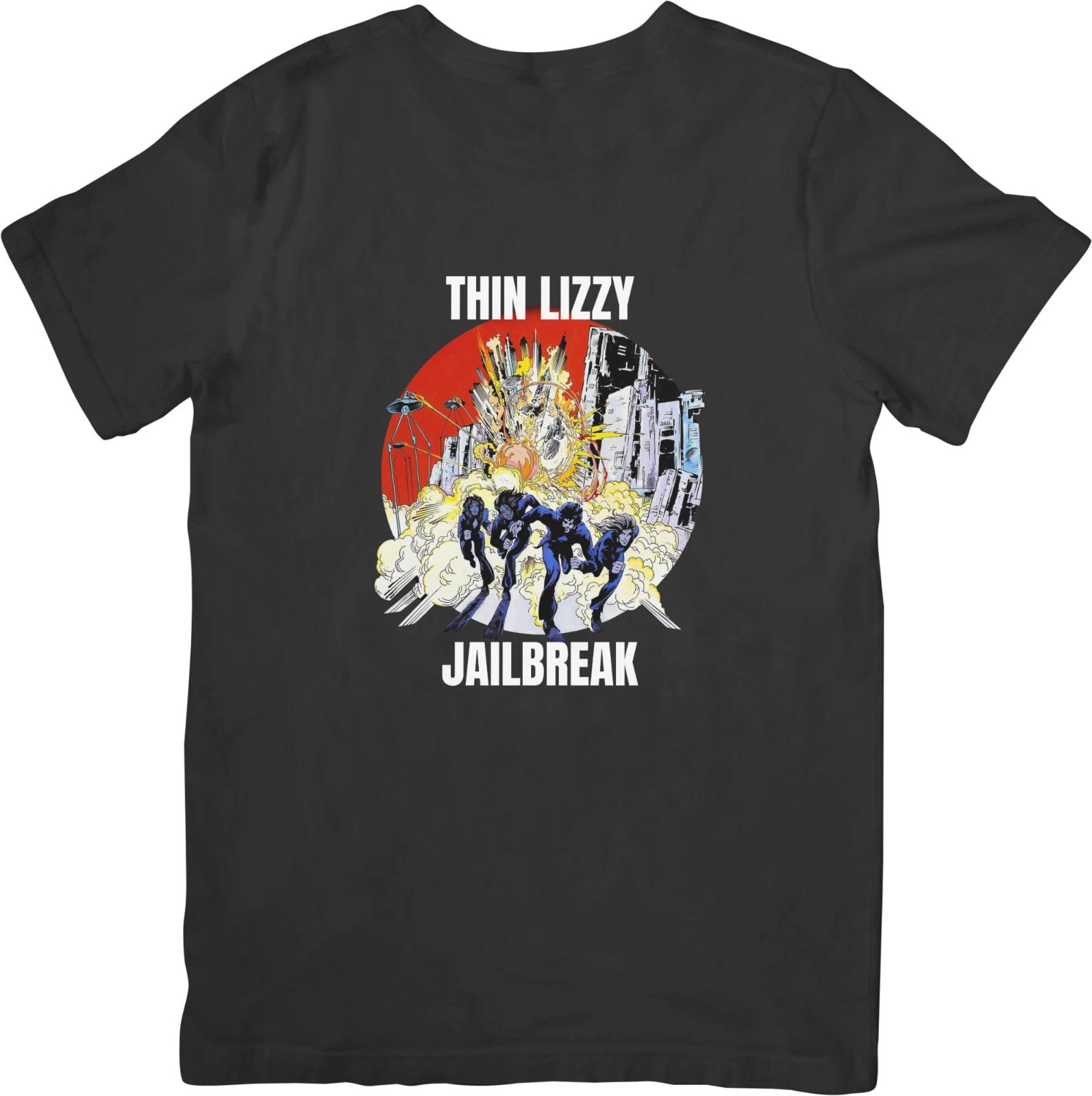 

Thin Lizzy Music Unisex Fit for Men & Women Quality Cotton T-Shirt Black XL