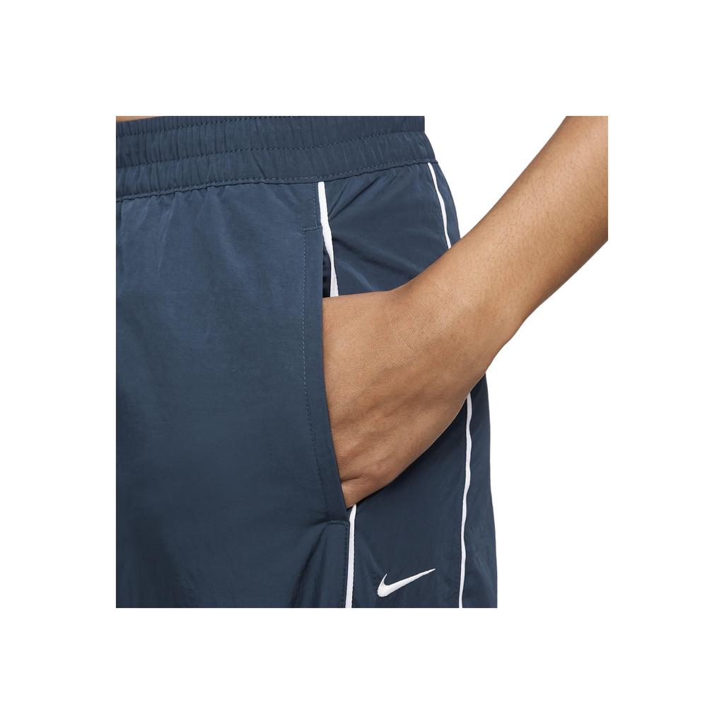 Nike Windrunner High-Waisted Drawstring Versatile Fashion Straight-Leg Casual Pants Women Bottoms Dark-Blue FV7656-478