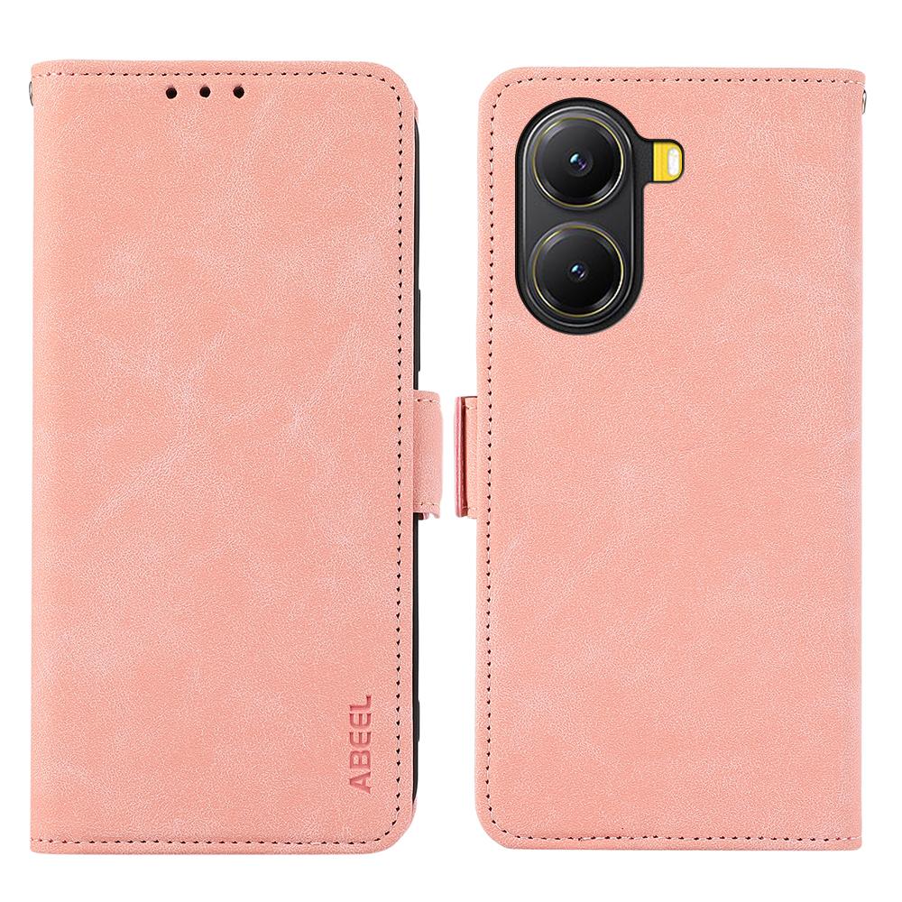 ABEEL For Xiaomi Redmi Turbo 4 5G/Poco X7 Pro 5G Case PU Leather Folio Stand View RFID Blocking Phone Cover