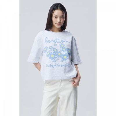 Flower PrinTing T shirT baTsf4611