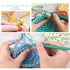 2.0-10.0mm Colorful Soft Rubber Grip Aluminum Crochet Needles Crochet Hook  Mom's Gift
