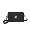 Three-layer zipper wallet, crossbody phone bag, patterned coin purse, Harajuku fashionable clutch, versatile for commuting