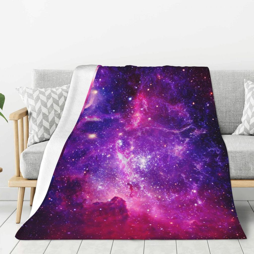 Dream Galaxy Flannel Mar Blanket Digital Printing Space Blanket Planet Sofa Blanket