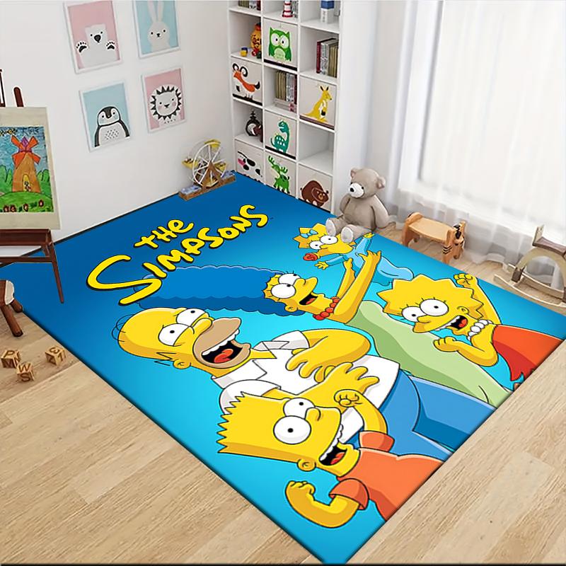 Simpsons Family Adventure Carpet Rug Soft Washable Antislip Home Living Room Sofa Mats Personalized Christmas Rug
