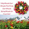 Artificial Tulip Wreath Spring Door Wall Decor
