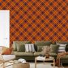 Halloween Plaid Wallpaper Orange and Red 50x1000