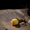 Ceramic handmade magnolia flower bud incense holder, tea ceremony incense burner, Zen indoor simulated flower decoration