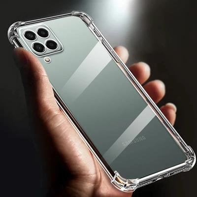 Capa de celular TPU macia transparente e à prova de choque com airbag espessada para Samsung Galaxy M33 5g, capa traseira transparente para M 33