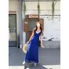 Retro plaid suspender dress summer new fashion Spice Girl style design sense slim dress women