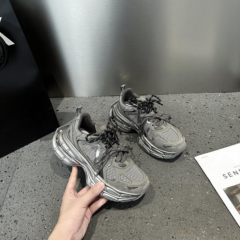 Mesh dad shoes women's spring new fried street sports style casual shoes thick-soled breathable running shoes tide