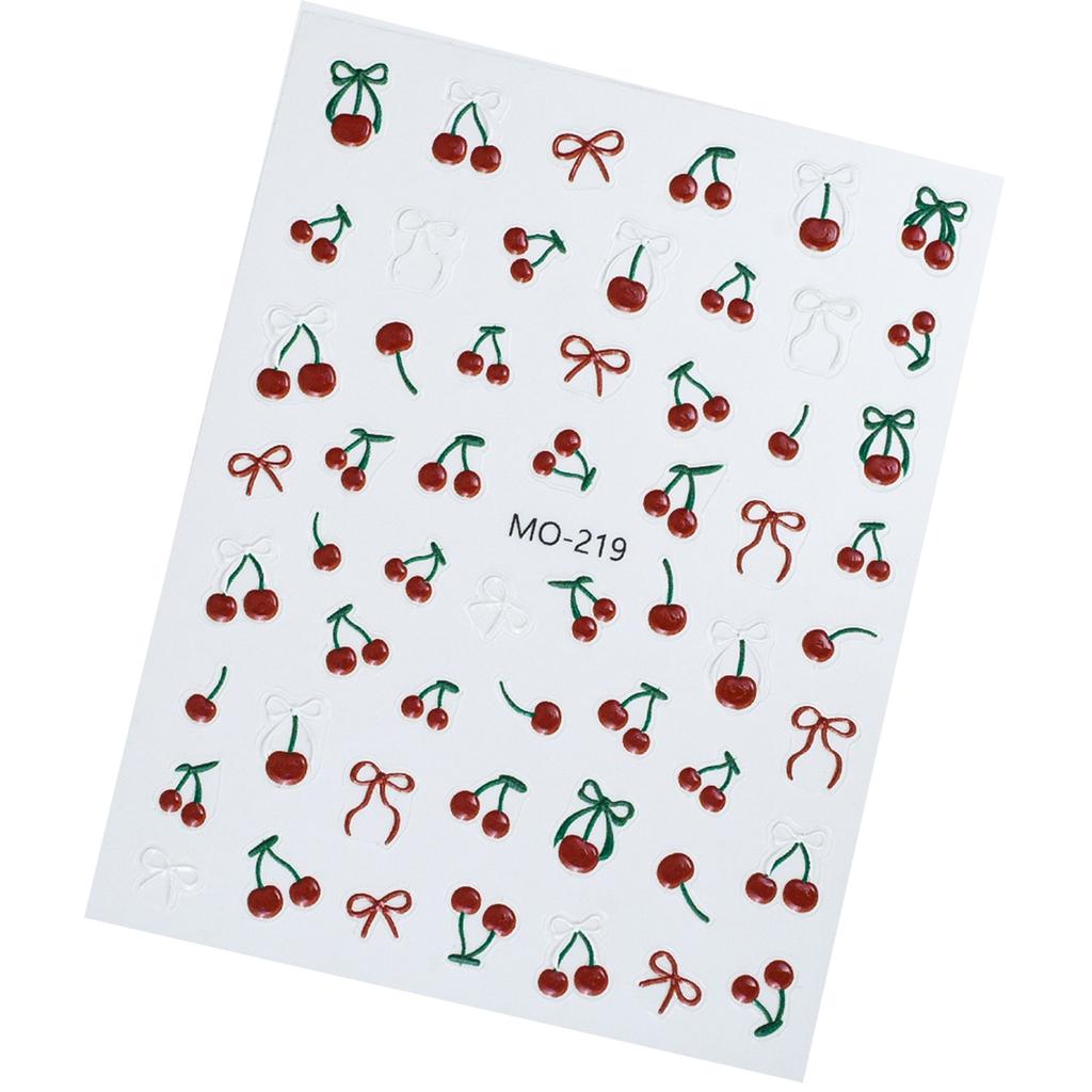 Colorful 3D Fruit Nail Decals Nails Art Decoration Cute Designs for Manicuring and DIY Nails Easy To Apply and Remove