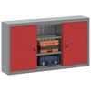 Tool Cabinet with Shelf Red and Grey 100 x 20 x 55 cm