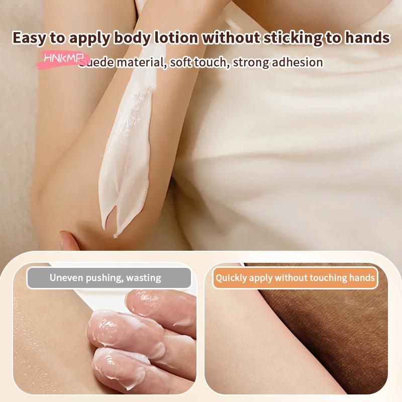2-in-1 Körperlotion Massagehandschuhe mit ätherischem Öl zum Bräunen Verhindert klebrige Hände Peeling-Reibehandschuh für glatte Haut