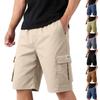Men's Casual And Fashionable Lace-up Lightweight And Breathable Sports Shorts. Men's Loose And Large-sized Multi-pocket Workwear Shorts.