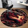 1pc Dragon Phoenix Office Round Area Rug, Under Office Chairs Bedroom Living Room Home Decor, Room Deco, Available in Various Sizes