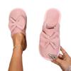 Cotton Slippers Autumn Winter Couple Bow Cotton Slippers Home Indoor Warm Cotton Slippers for Men and Women.
