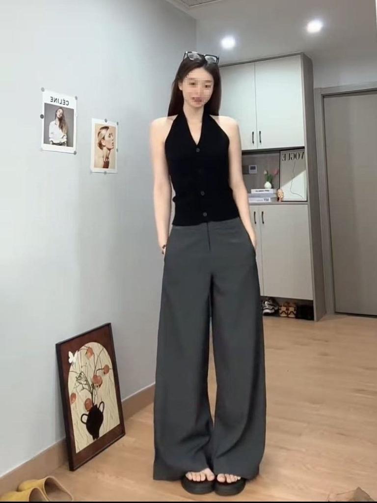 Womens Stylish Suit Pants With Wool Fabric For Casual Office Wear